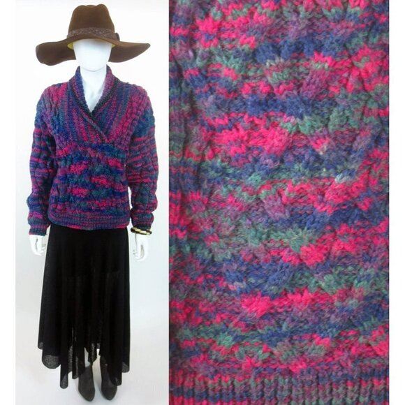 Shop TheStyleMinr Vintage for Authentic 70s Hand Made Cable Knit Sweater - Picture 4 of 5